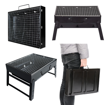 Combo Mini Asador BBQ + Set x5 Utensilios