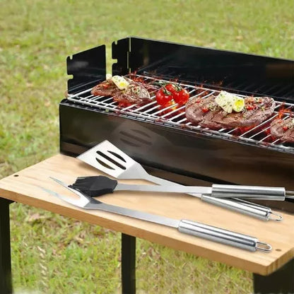 Combo Mini Asador BBQ + Set x5 Utensilios